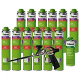 illbruck Set 12xFM220 Montageschaum Pistolenschaum á 750ml/Reiniger/Profipistole
