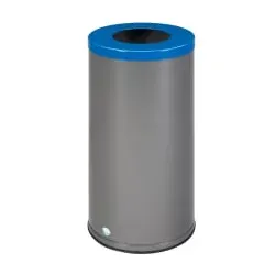 VAR Mülltrennsystem WSG 70, Behälter eisenglimmer, 70 Liter 3927 , Farbe: Deckel blau (5010) beschichtet, Piktogramm Papier