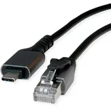 Value USB 3.2 Gen 2 Typ C zu Gigabit Ethernet Konverterkabel, schwarz, 2 m