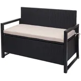 Mendler HWC-F39 2er Sitzbank 120 x 60 x 85 cm Beige