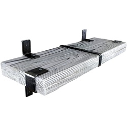 CHYRKA Wandregal Wandregal Regale LLR LEMBERG Schweberegal Hängeregal Wandboard Holzregal Loft Vintage Bar IndustrieDesign Handmade Holz Metall weiß 180 cm