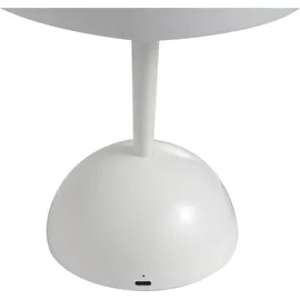 rolf-kern Tischleuchte Kunststoff 24cm Akku dimmbar weiß