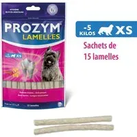 PROZYM Lamelles pour Chiens - Soin Dentaire à mâcher N°1 chez Les vétérinaires Haleine fraîche Anti-tartre Anti-Plaque Gencives saines. Taille XS chiens (-5kg) 15 lamelles Bâtonnet(S) 1 pc(s)