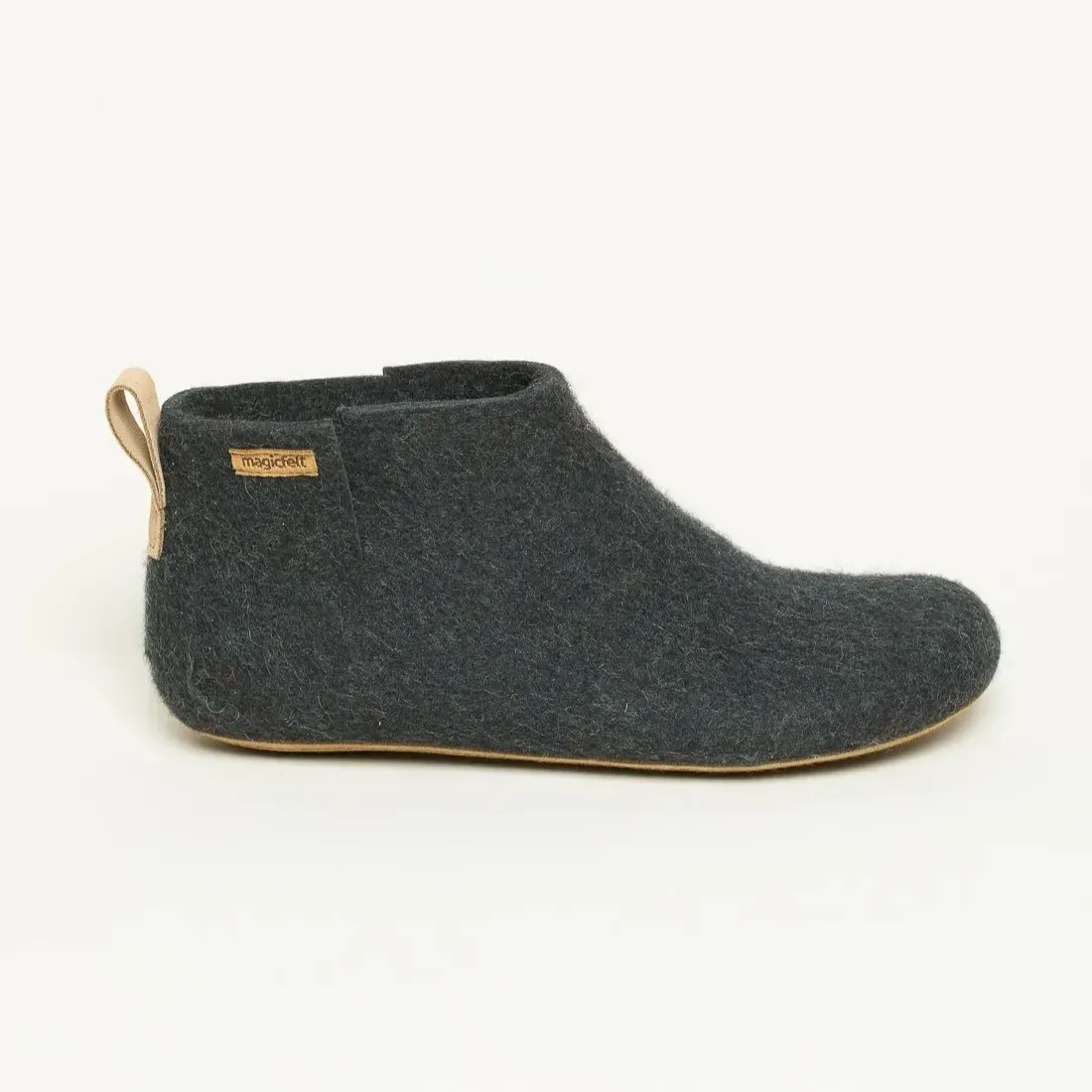 Hüttenschuh Magicfelt 743 Merino-Filzhausschuh Hausschuh Pantoffeln Farbe Graphite Größe 37 - graphite - 37