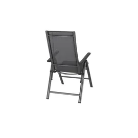 Möbel Kraft Solitaire Gartenklappsessel 58,5 x 67 x 109 cm grau/silber klappbar