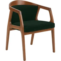 Nova | Bistro Holz Stuhl | Samt | Grün