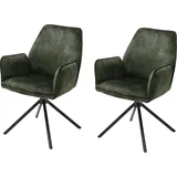 MCA Furniture Esszimmerstuhl drehbar Ramina grün ¦ Maße (cm): B: 60 H: 89 T: 64.0