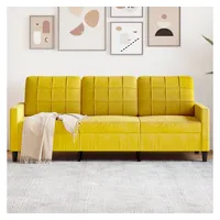 VidaXL 3-Sitzer-Sofa Gelb 180 cm Samt