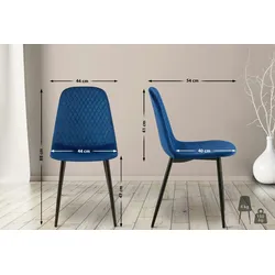 CLP Stuhl Giverny Samt/blau