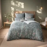 Estella Bettwäsche Gesina salbei 135x200 cm + 80x80 cm + 40x80 cm - grün;grau