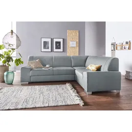 DOMO collection Eckcouch Federkern 3-Sitzer Grün