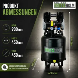 Trutzholm Flüsterkompressor 50L 1500W 62dB 8 bar
