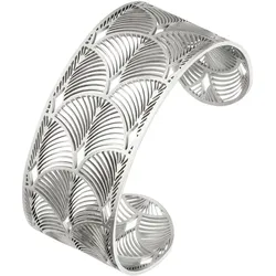 Armspange JOBO, silber (edelstahlfarben), Armbänder, Damen, Edelstahl, Armspange, Edelstahl
