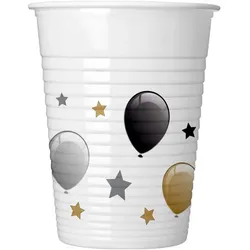 Procos - Becher »Ballons & Sterne« (Kunststoff, 200ml, 8 Stück)