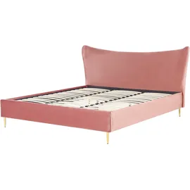 Beliani Chaleix 180 x 200 cm Rosa/Gold
