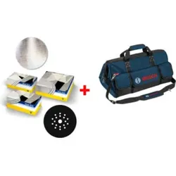 Bosch Trockenbau-Set, sia Schleifscheibe 7500 + Zwischenscheibe + Handwerkertasche, 153-teilig