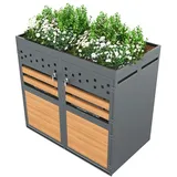 MC Star Mülltonnenbox 2er 120-240 Liter anthrazit