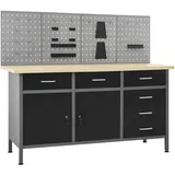 vidaXL, Werkbank + Arbeitsbock, Ezekiel (60 cm, 160 cm)