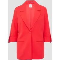QS | Interlock-Blazer mit Krempelarm, Damen, rot, 44
