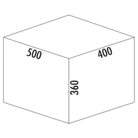 Naber Naber, Cox® Base 360 S/500-3, Abfallsammler, m. Biod., hellgrau, Höhe mm - Mülleimer - Hellgrau/Silber