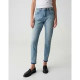 Opus Damen Slim | Slim Jeans Evita URBAN Mid Rise aus softem BCI Cotton Mix Light Confident Blue, 38 L28 - 38W / 28L