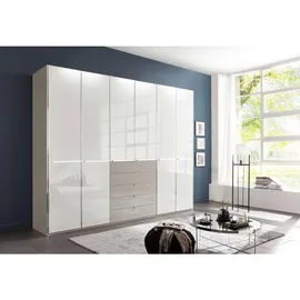Novel Drehtürenschrank 300 x 236 x 58 cm Grau/Weiß