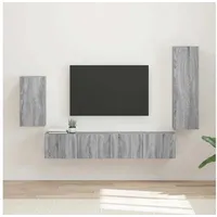 vidaXL TV-Schrankset Wandmontiert 4 pcs Graues Sonoma Holzwerkstoff