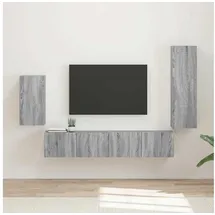 vidaXL TV-Schrankset Wandmontiert 4 pcs Graues Sonoma Holzwerkstoff