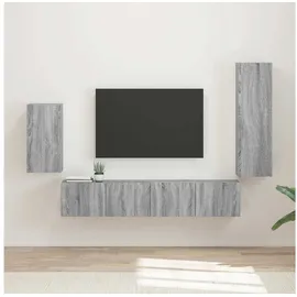 vidaXL TV-Schrankset Wandmontiert 4 pcs Graues Sonoma Holzwerkstoff