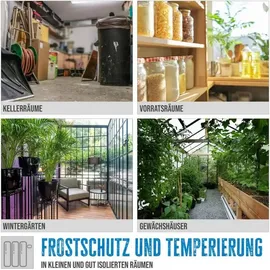 Güde Frostwächter GFW 520 (450-520 W Heizleistung, 10 m3 max. Raumheizvermögen, stufenlos regulierbarer Thermostat, Frostschutzfunktion, Überhitzungsschutz, große Standfüße, lautlose Konvektionswärme)