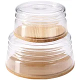Continenta Käseglocke mit Schüssel 2-tlg. Ø 16 x 9 cm beige