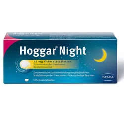 Hoggar Night 25 mg Doxylamin Schlaf-Schmelztabletten 10 St