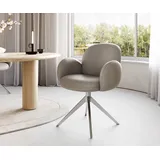 DeLife Drehstuhl Nube-Flex Leder schlamm