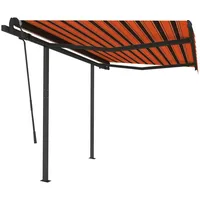 VidaXL Gelenkarmmarkise 300 x 250 cm orange braun