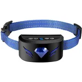 Fitags - Anti-Bell-Halsband, elektrisches Anti-Bell-Halsband, wiederaufladbares Anti-Bell-Halsband mit harmlosen Piep-/Vibrations-/Schock-Modi und
