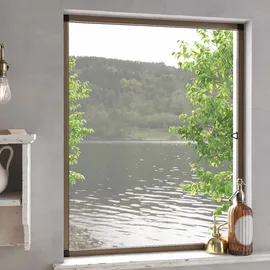 vidaXL Insektenschutz für Fenster 110 x 130 cm Braun