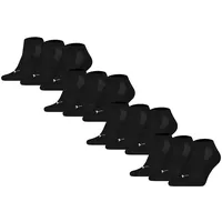 Puma Unisex Sneakersocken, 12er Pack - Cushioned Sneaker 12P, Logo, einfarbig Schwarz 35-38