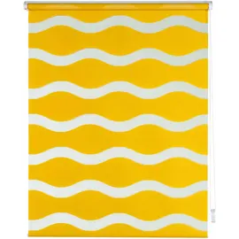 K-HOME Doppelrollo Welle 60 x 200 cm gelb