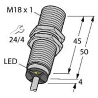 Turck Sensor bündig PNP, Schließer BI5-M18-AP6X