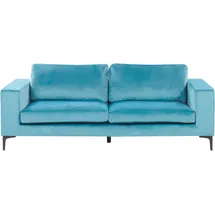 Beliani Sofa Hellblau Polsterbezug 3-Sitzer