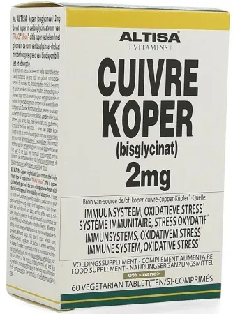Altisa Kupfer Bisglycinat 2mg 60 Tabletten