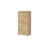 Smart Kleiderschrank Oslo 104 x 209 x 62 cm Holzfarben