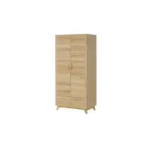 Smart Kleiderschrank Oslo 104 x 209 x 62 cm Holzfarben