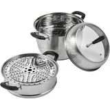 Vevor 3 Etagen Dampfkocher Mantowarka Gardampftopf Edelstahl Dampfgarer φ 28cm