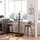 Homcom Bartisch Ø60 x 102 cm Schwarz