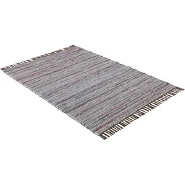 carpetfine Kelim Chindi, braun, 140x200 cm | Moderner Teppich für Wohn- und Schlafzimmer