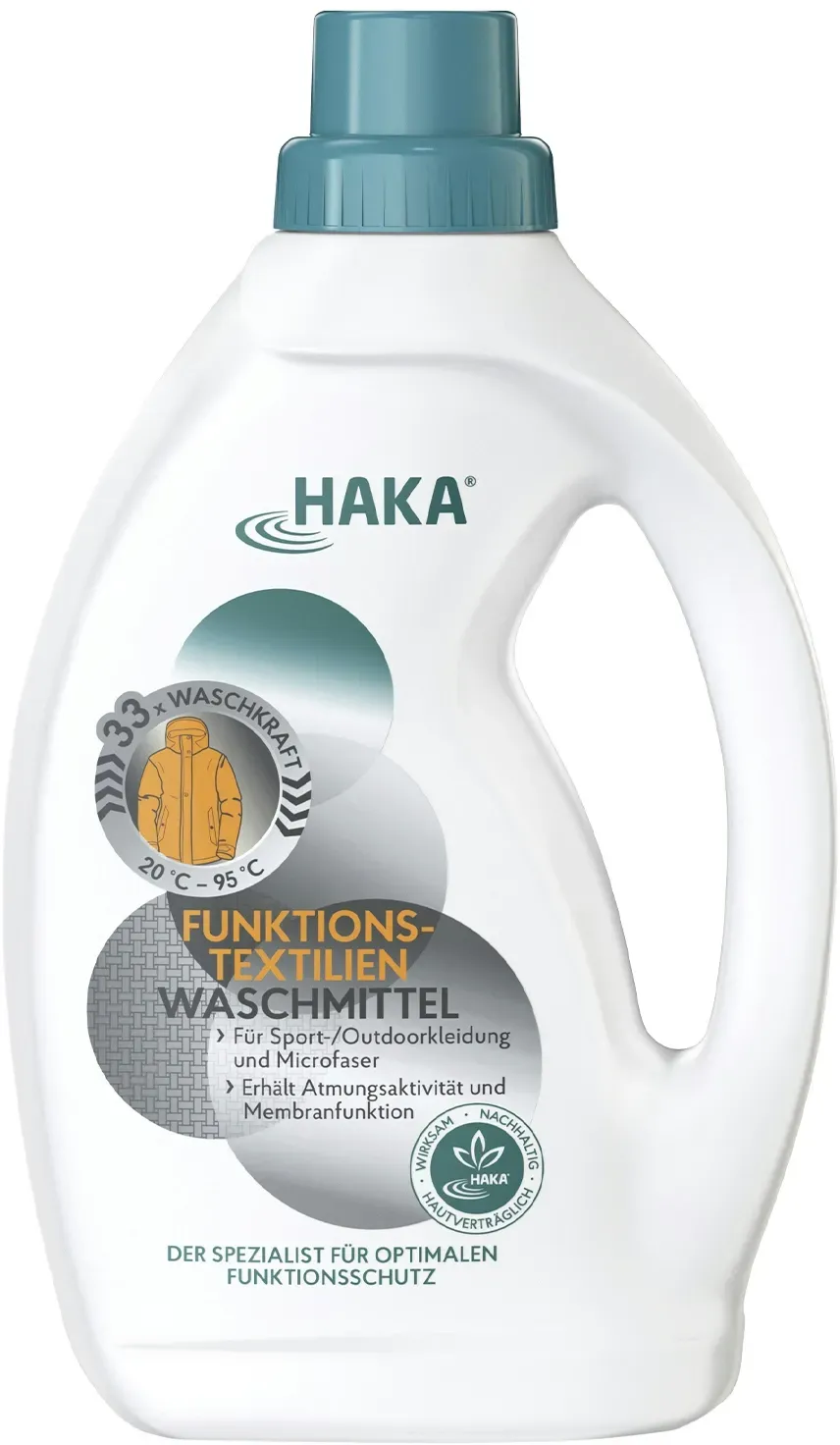 HAKA Funktionstextilien Waschmittel 1l Outdoor & Sport Flüssigwaschmittel