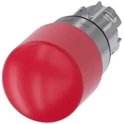 Siemens 3SU10501GB200AA0 Not-Halt-Pilzdrucktaster, 22mm, rund, Metall, hochglanz, rot, 30mm