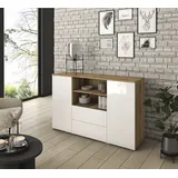 INOSIGN Sideboard »PARIS«, (1 St.), Moderne 140cm breite grifflose Kommode, vielseitig einsetzbar weiß