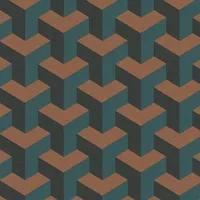 Profhome 781502-GU 3D Tapete Grafisch Blau Grün Anthrazit Bronze 0,53 m x 10,05 m 5,33 m2 Blau